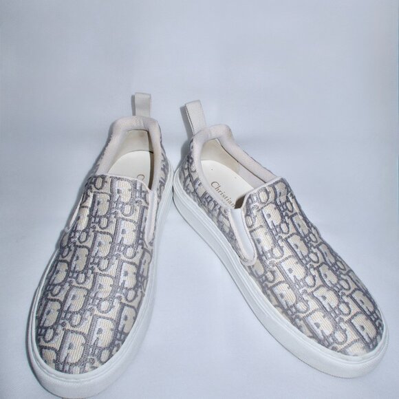 DIOR Solar Slip-On Sneaker 'Dior Oblique - Grey Stone' (IT/EU 39, US 9) - Picture 6 of 16